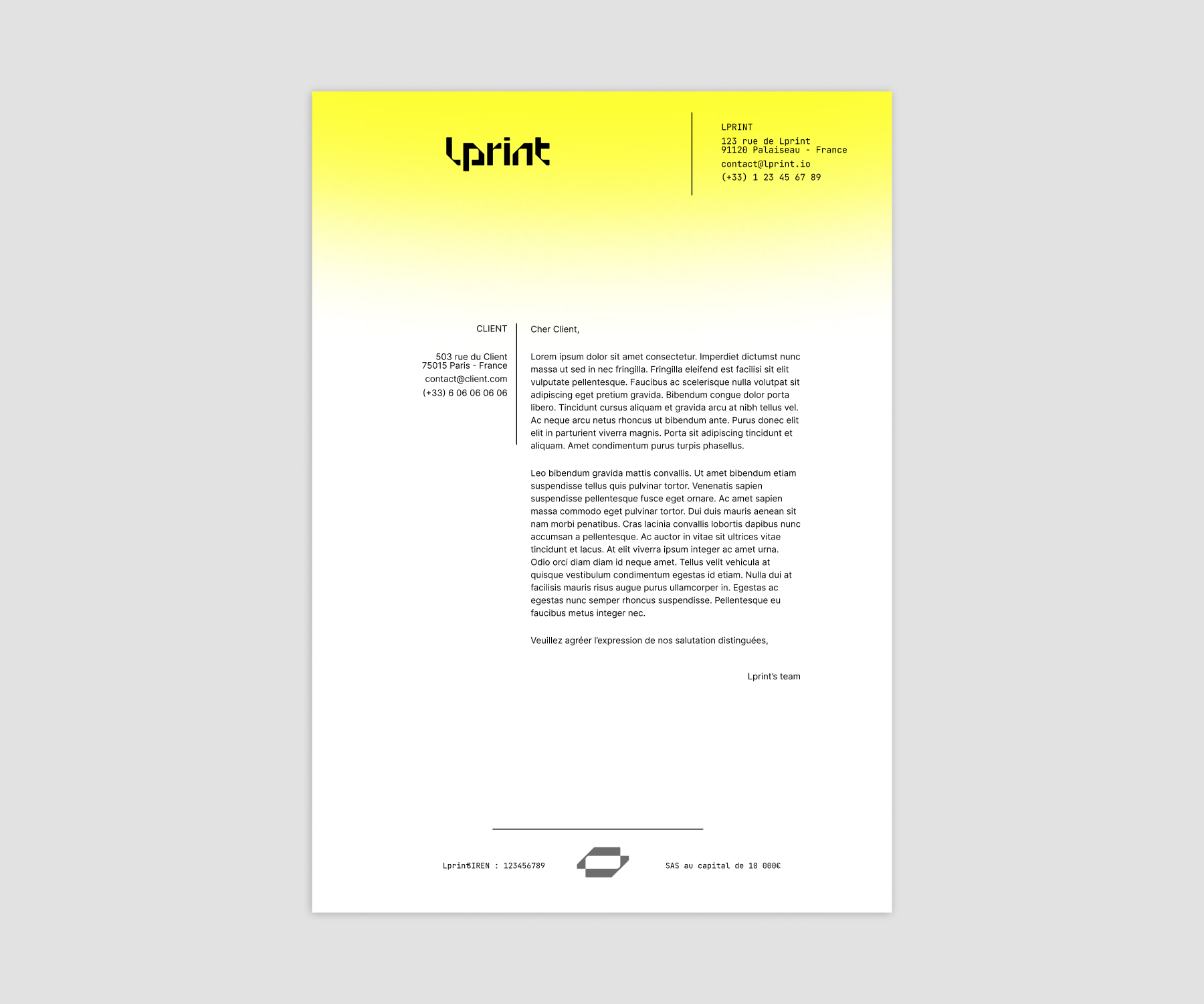 Papier à en-tête